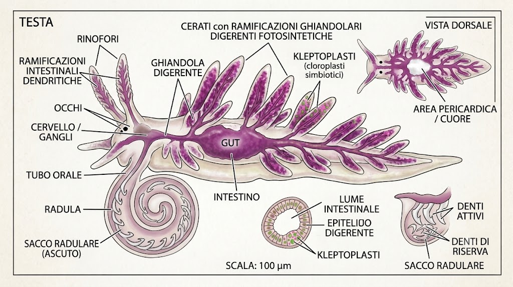 L�invisibile pannello solare del Tirreno: anatomia e segreti di Placida dendritica